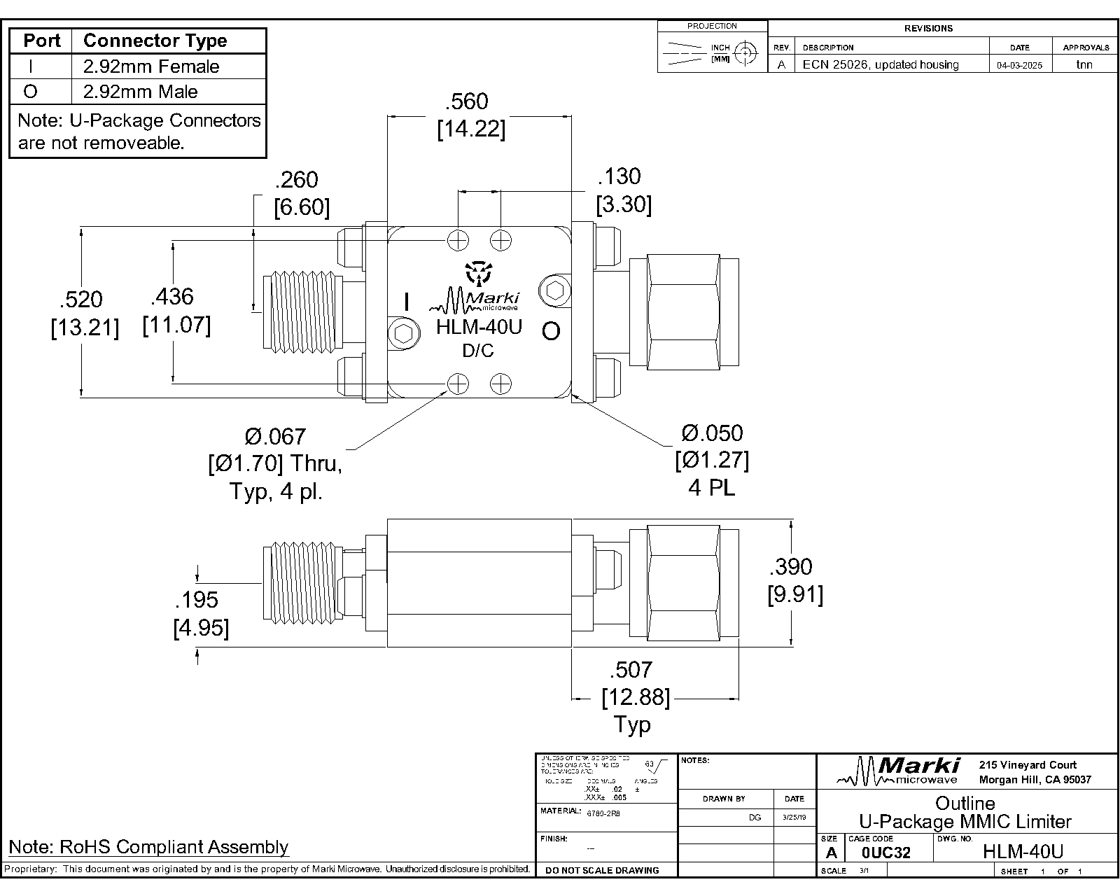 HLM-40U_High Power 40GHz Limiter HLM-40U_High Power 40GHz Limiter